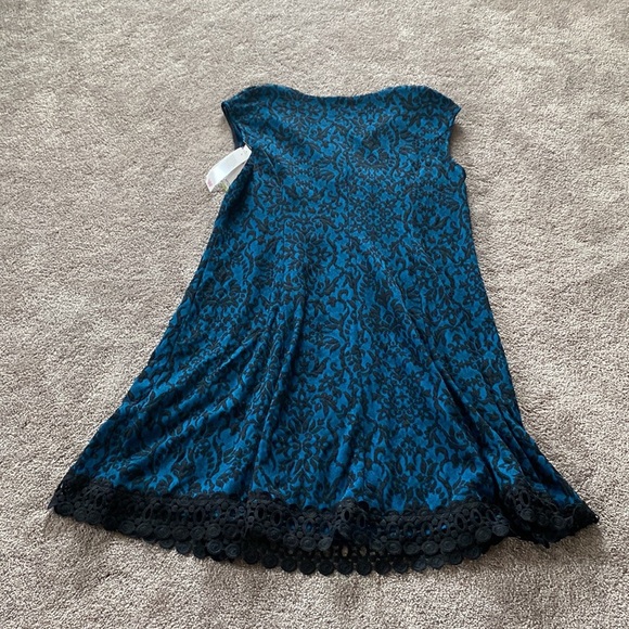 Studio One Dresses & Skirts - Studio One New York Black & Teal Lace Fit & Flare Dress SIZE 18W